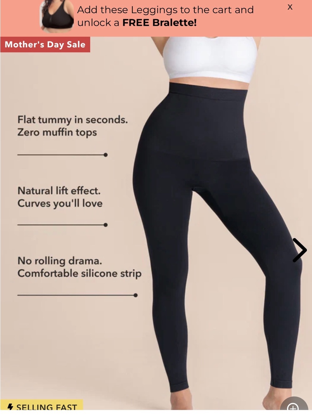 Shapermint Black High Waisted Shaping Leggings